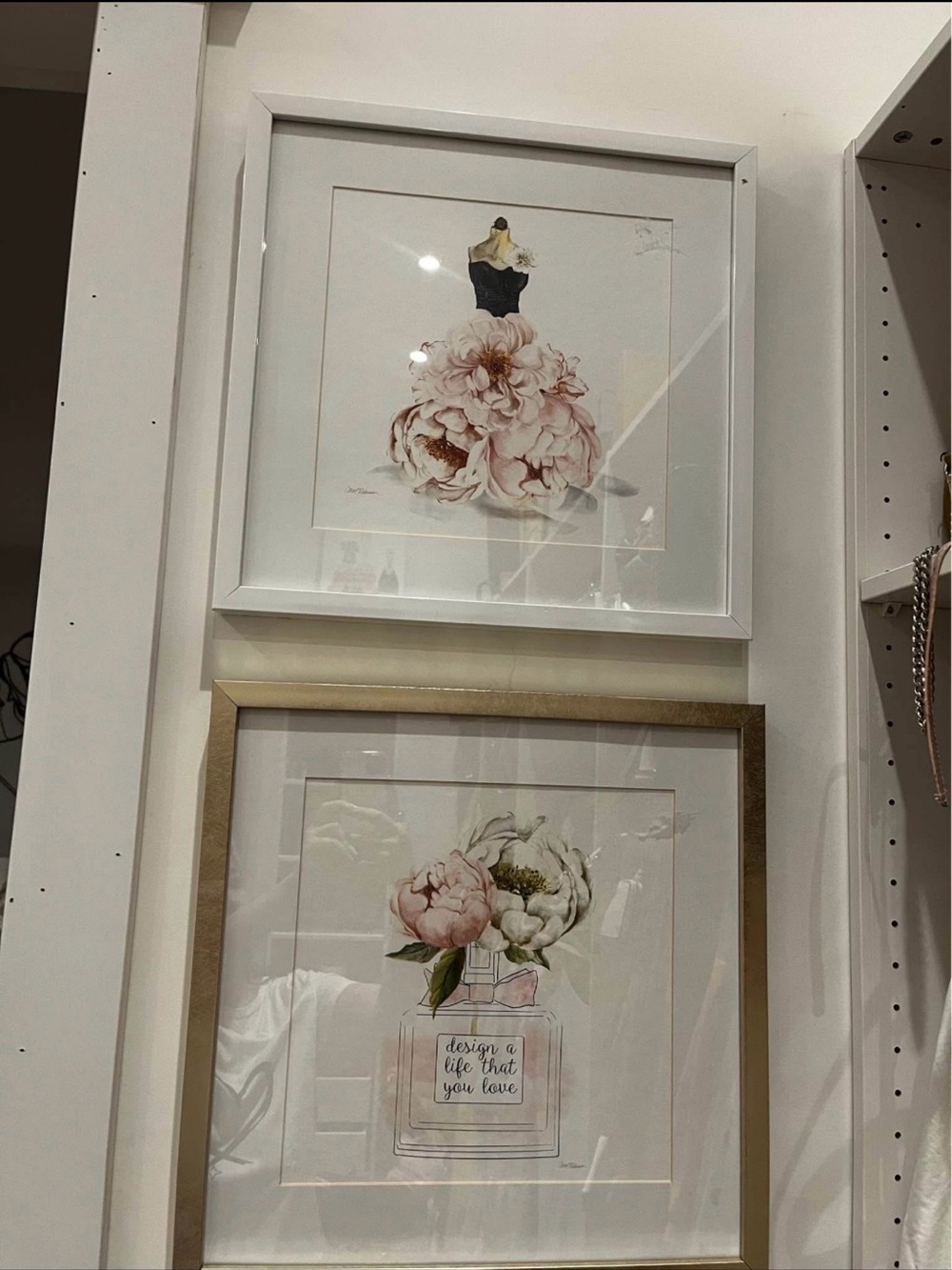 Floral Fashion and Perfume Wall Art Set - Pink Peony Prints